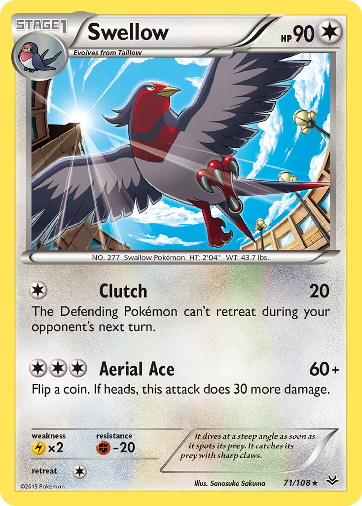 Swellow (71/108) [XY: Roaring Skies] | Devastation Store