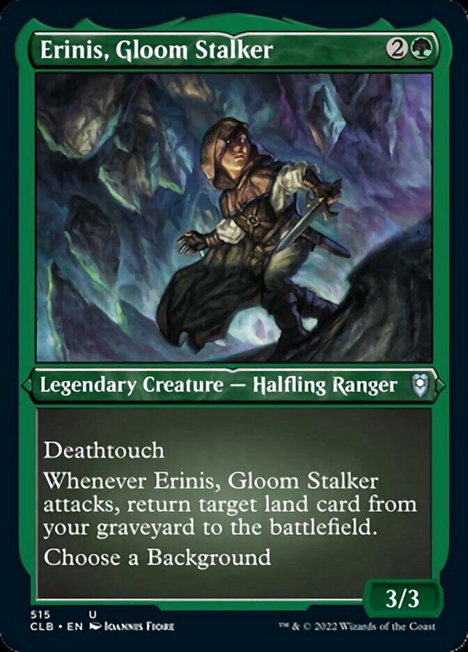 Erinis, Gloom Stalker (Foil Etched) [Commander Legends: Battle for Baldur's Gate] | Devastation Store