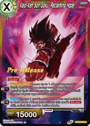 Kaio-Ken Son Goku, Reclaiming Hope (BT15-093) [Saiyan Showdown Prerelease Promos] | Devastation Store