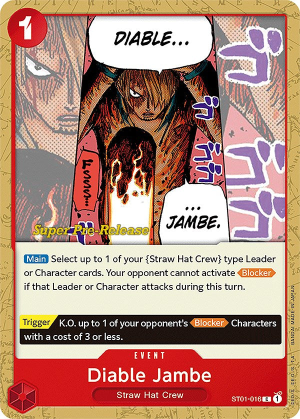 Diable Jambe [Super Pre-Release Starter Deck: Straw Hat Crew] | Devastation Store