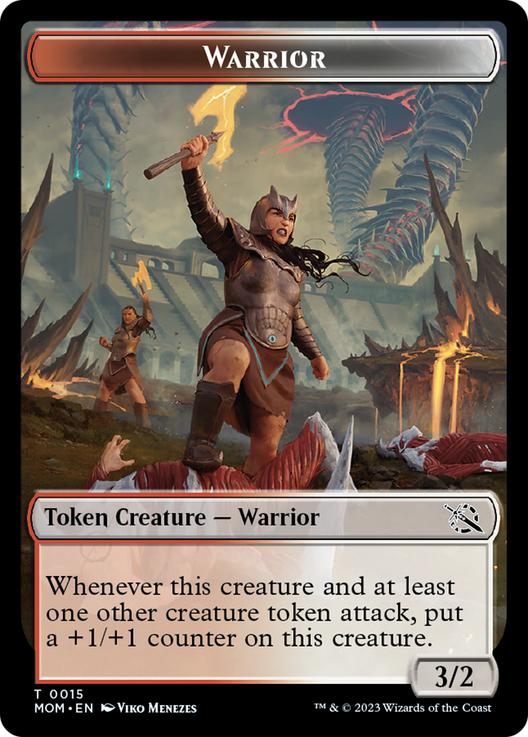 Warrior // Phyrexian Saproling Double-Sided Token [March of the Machine Tokens] | Devastation Store