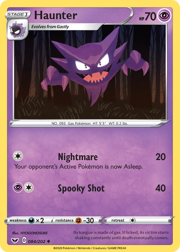 Haunter (084/202) [Sword & Shield: Base Set] | Devastation Store