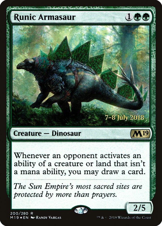 Runic Armasaur  [Core Set 2019 Prerelease Promos] - Devastation Store | Devastation Store