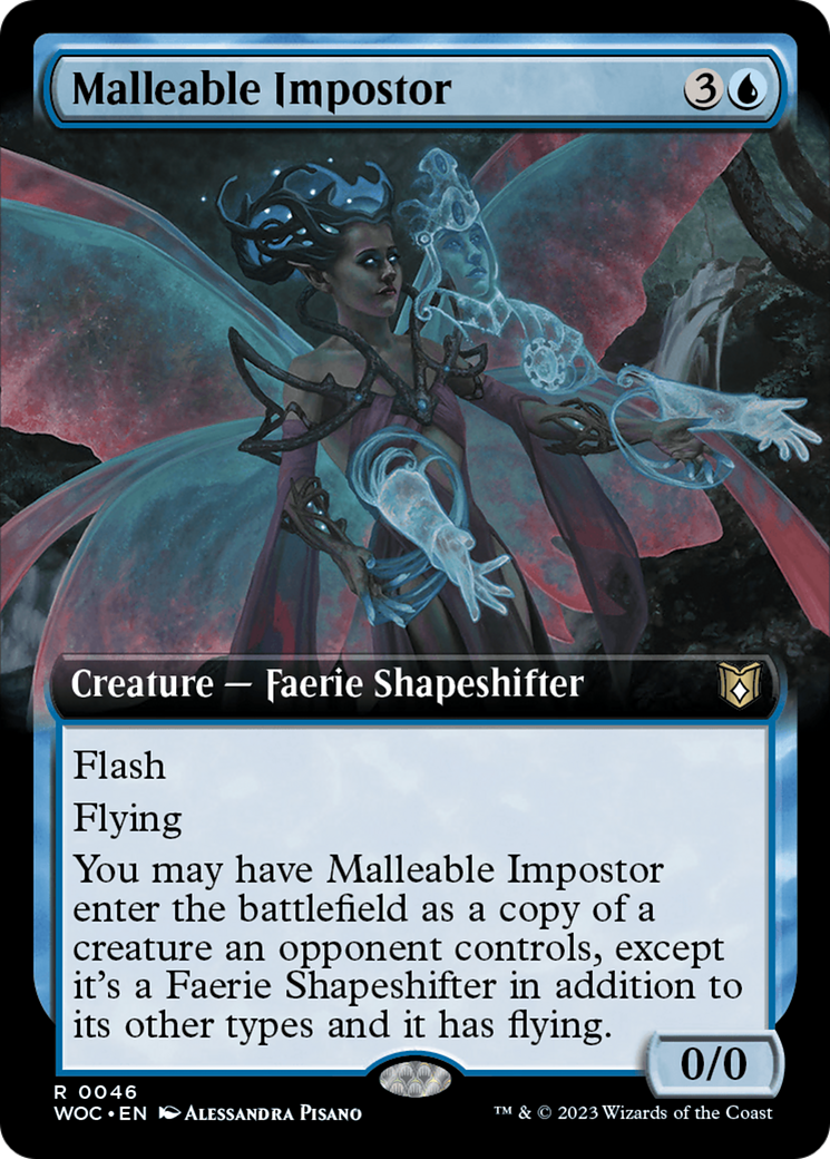 Malleable Impostor (Extended Art) [Wilds of Eldraine Commander] | Devastation Store