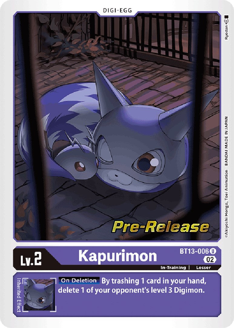 Kapurimon [BT13-006] [Versus Royal Knight Booster Pre-Release Cards] | Devastation Store