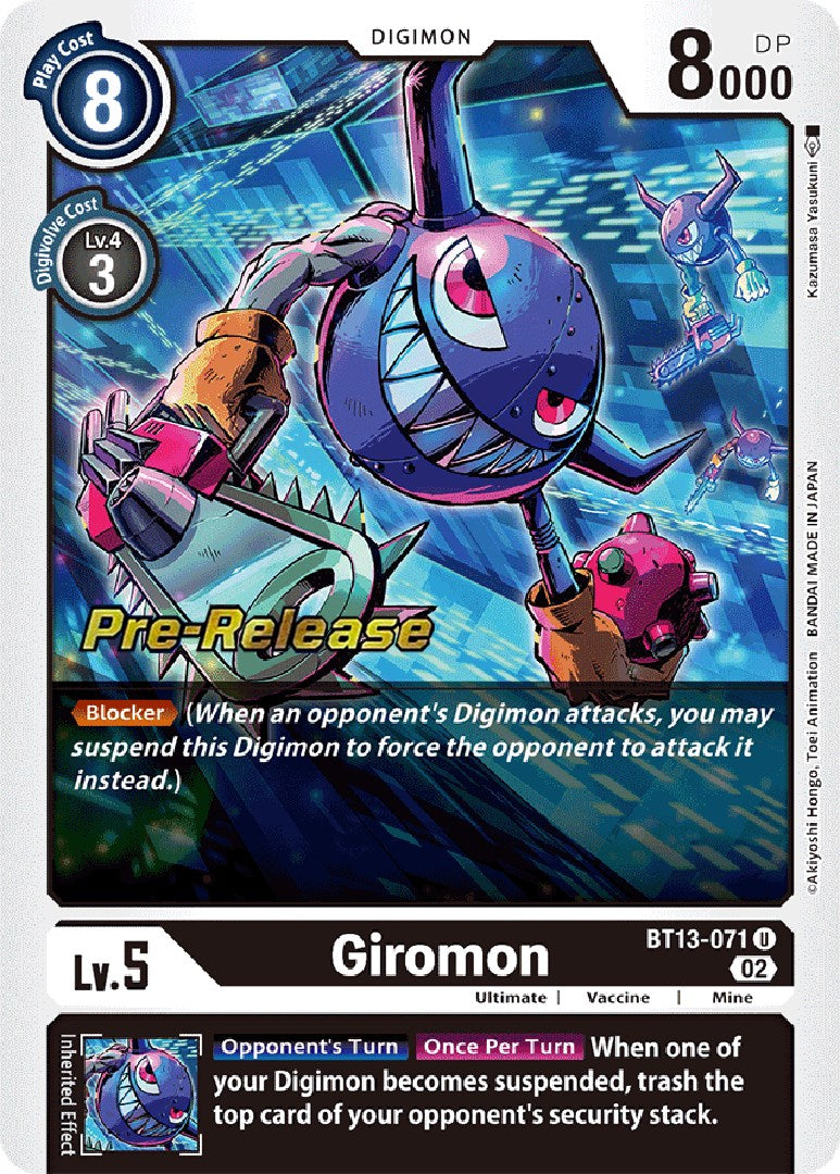 Giromon [BT13-071] [Versus Royal Knight Booster Pre-Release Cards] | Devastation Store