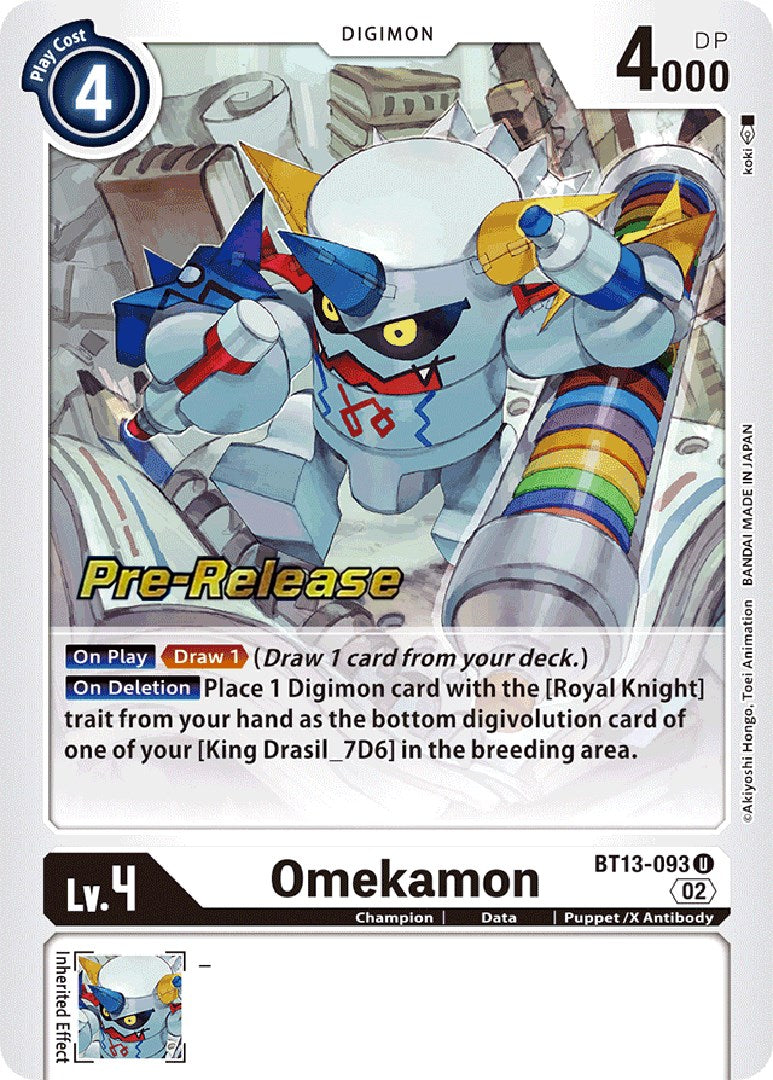Omekamon [BT13-093] [Versus Royal Knight Booster Pre-Release Cards] | Devastation Store