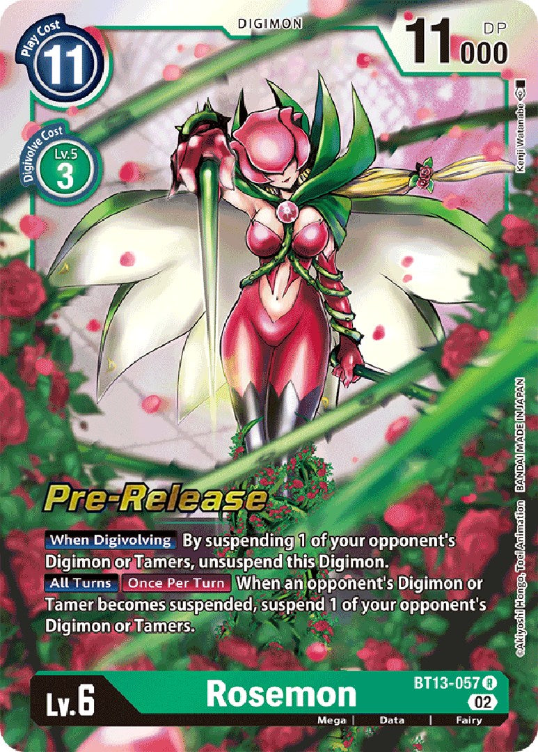 Rosemon [BT13-057] [Versus Royal Knight Booster Pre-Release Cards] | Devastation Store