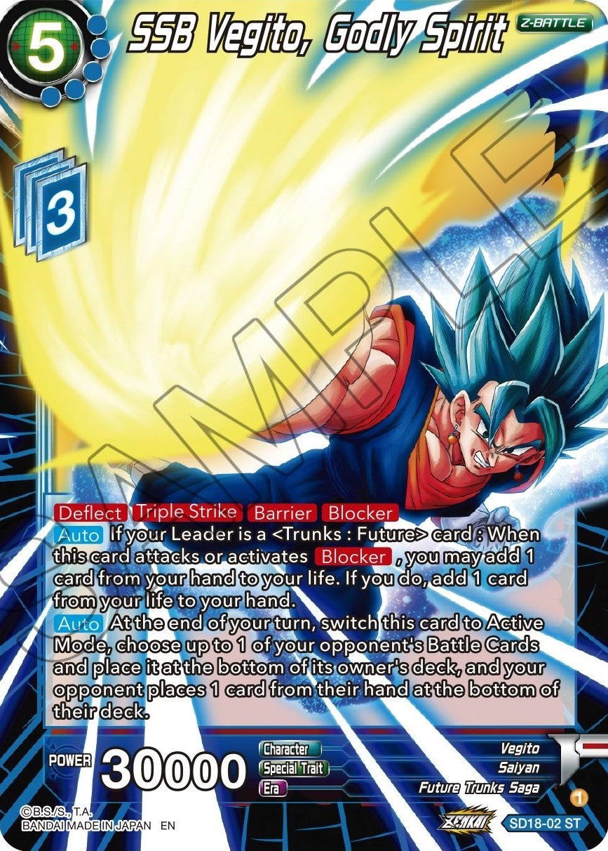 SSB Vegito, Godly Spirit (SD18-02) [Dawn of the Z-Legends] | Devastation Store