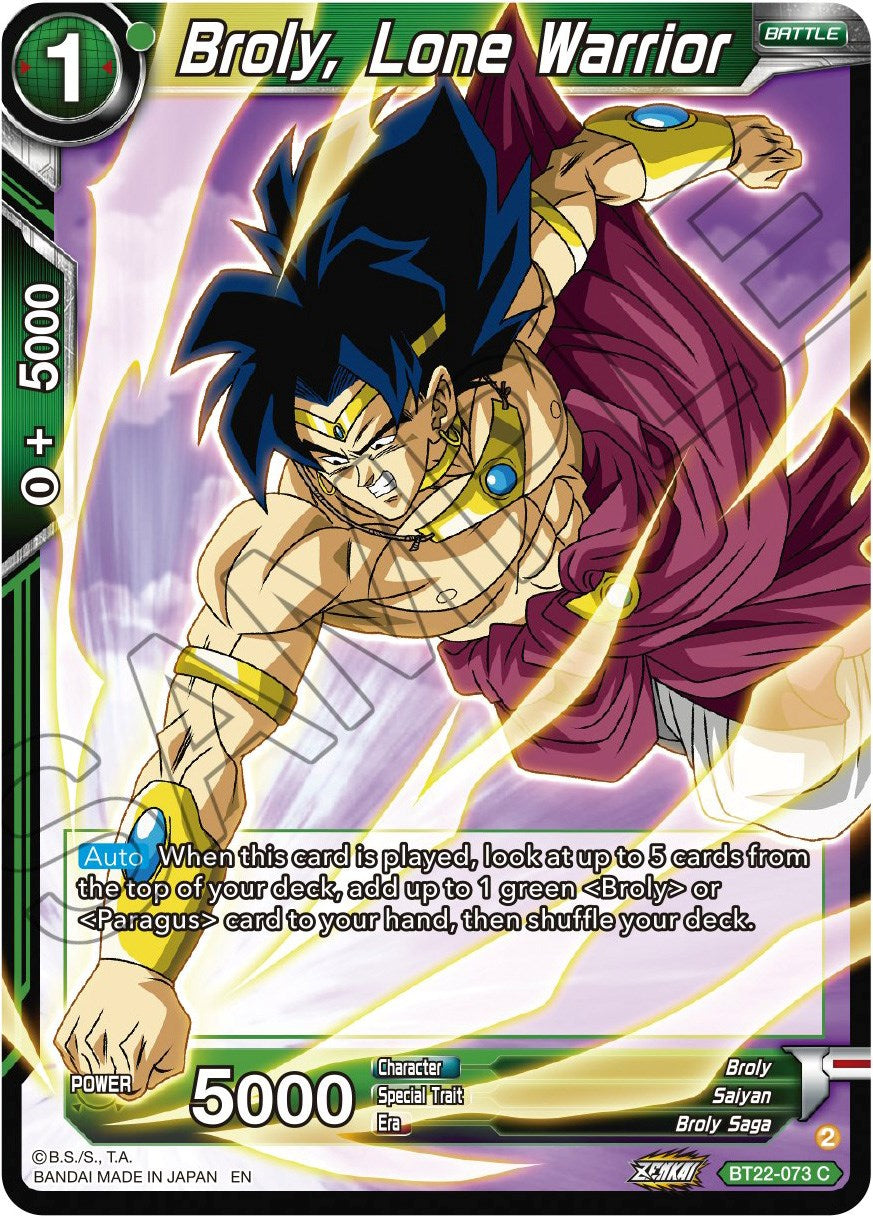 Broly, Lone Warrior (BT22-073) [Critical Blow] | Devastation Store