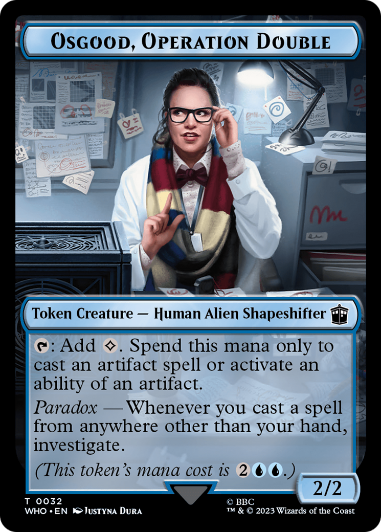 Alien // Osgood, Operation Double Double-Sided Token [Doctor Who Tokens] | Devastation Store