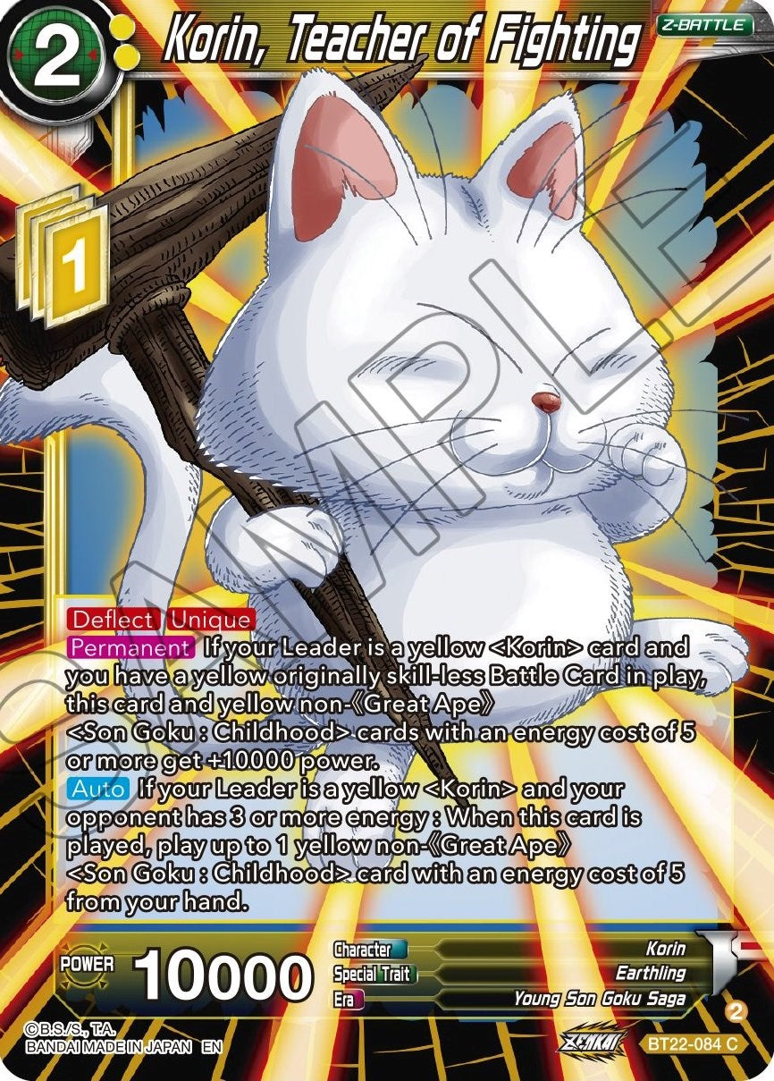 Korin, Teacher of Fighting (Bt22-084) [Critical Blow] | Devastation Store