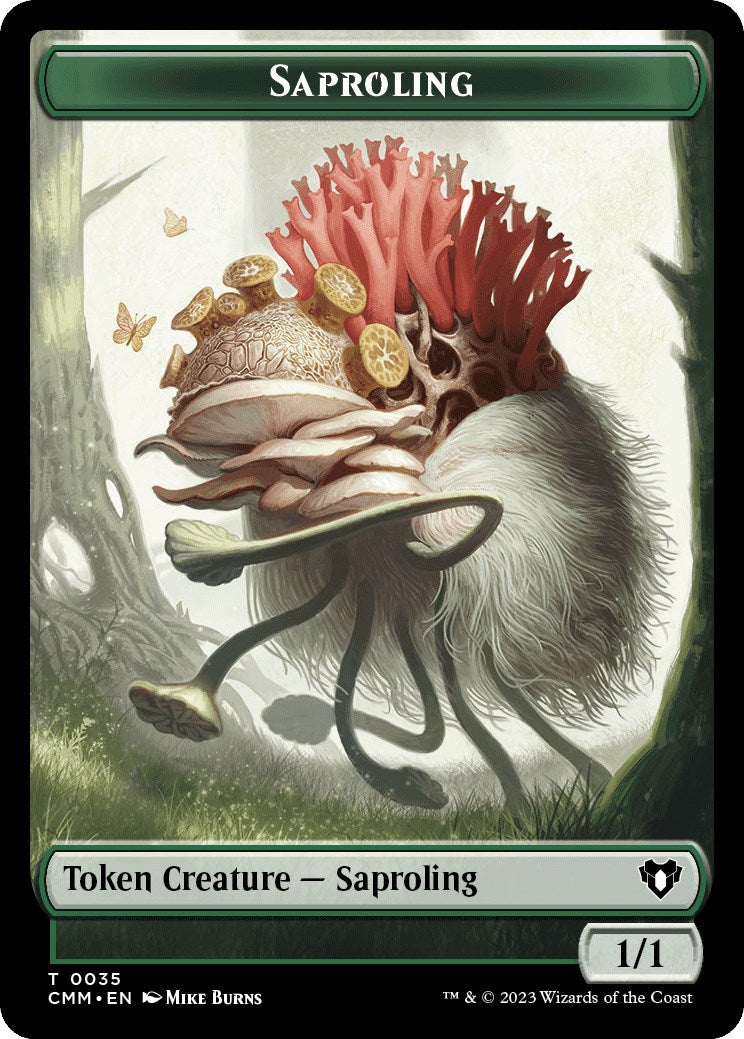 Saproling // Cat (0005) Double-Sided Token [Commander Masters Tokens] | Devastation Store