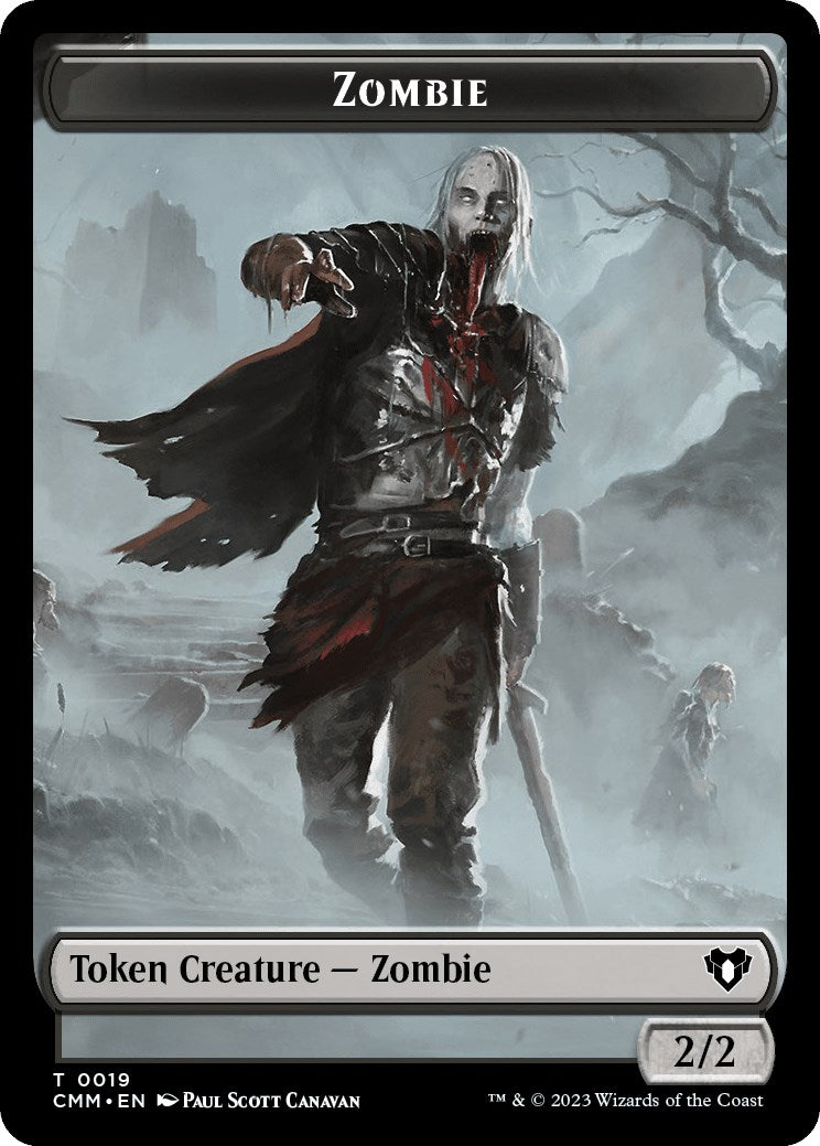 Zombie (0019) // Graveborn Double-Sided Token [Commander Masters Tokens] | Devastation Store