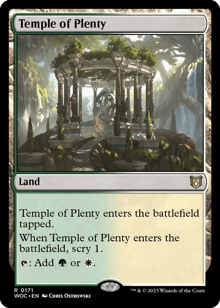 Temple of Plenty [Wilds of Eldraine Commander] | Devastation Store