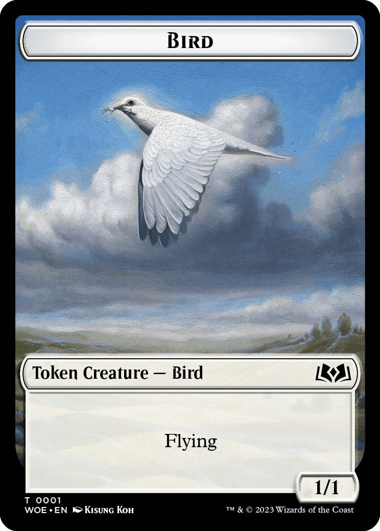 Bird // Human Double-Sided Token [Wilds of Eldraine Commander Tokens] | Devastation Store