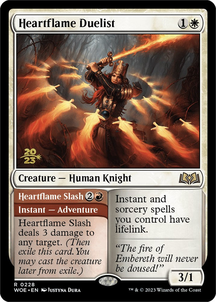 Heartflame Duelist // Heatflame Duelist (Promo Pack) [Wilds of Eldraine Promos] | Devastation Store