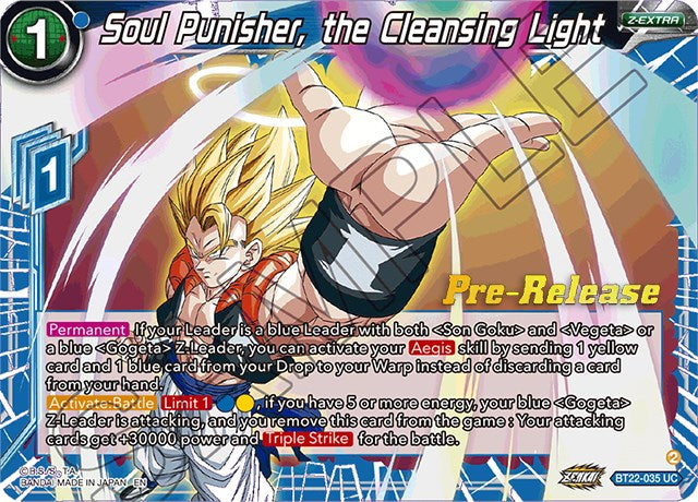 Soul Punisher, the Cleansing Light (BT22-035) [Critical Blow Prerelease Promos] | Devastation Store