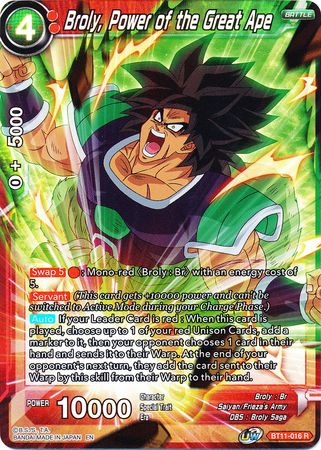 Broly, Power of the Great Ape [BT11-016] | Devastation Store