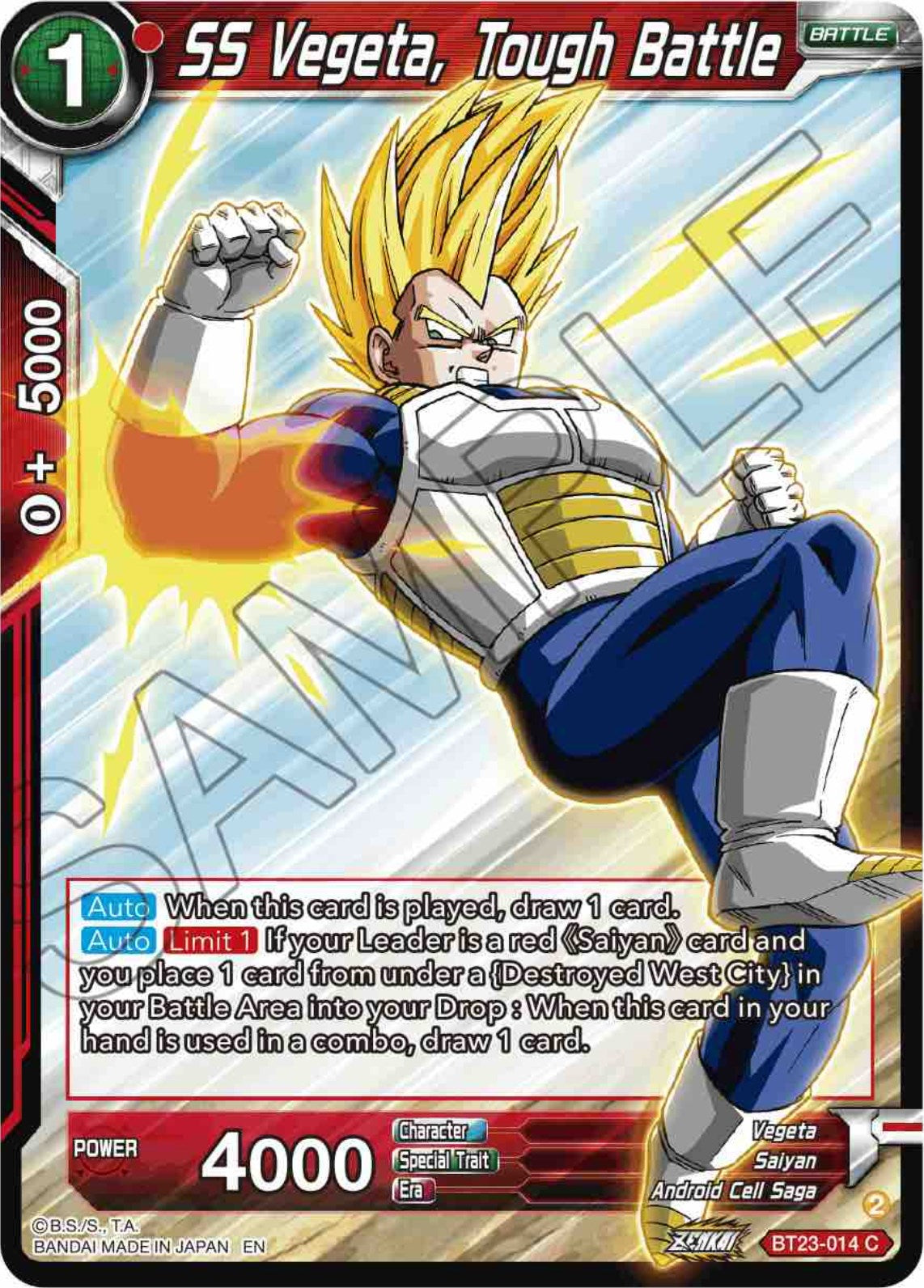 SS Vegeta, Tough Battle (BT23-014) [Perfect Combination] | Devastation Store