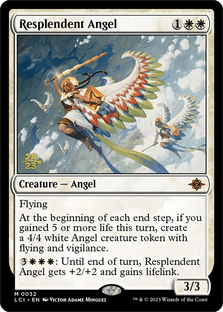 Resplendent Angel (LCI) [The Lost Caverns of Ixalan Prerelease Cards] | Devastation Store