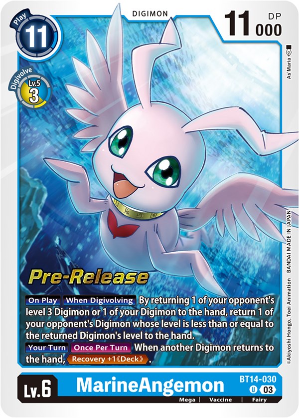 MarineAngemon [BT14-030] [Blast Ace Pre-Release Cards] | Devastation Store