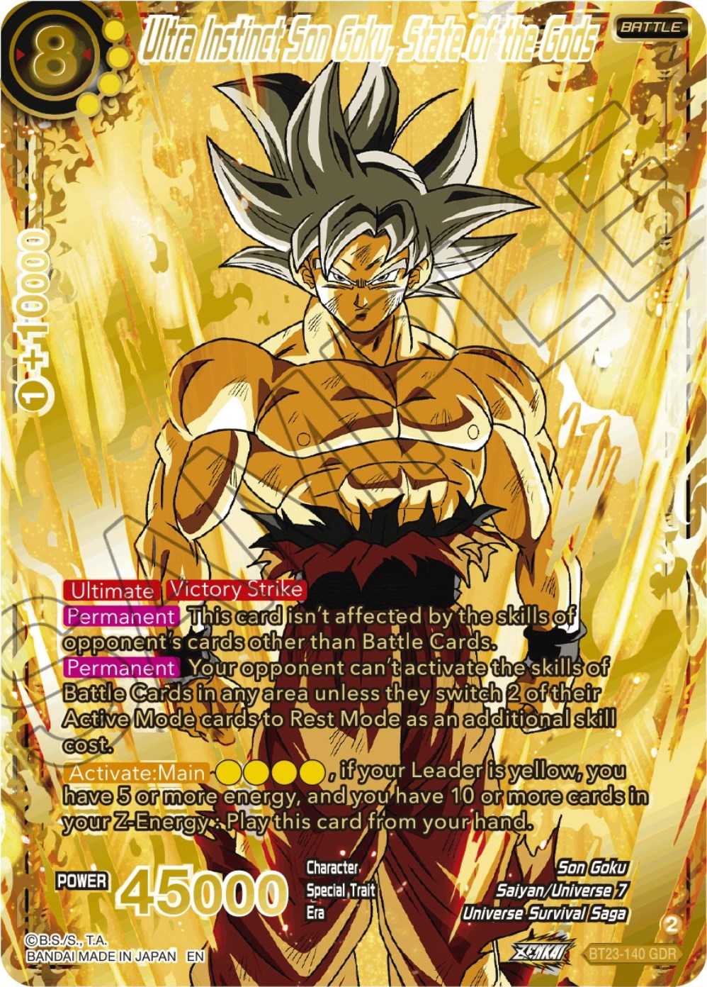 Ultra Instinct Son Goku, State of the Gods (GDR) (BT23-140) [Perfect Combination] | Devastation Store