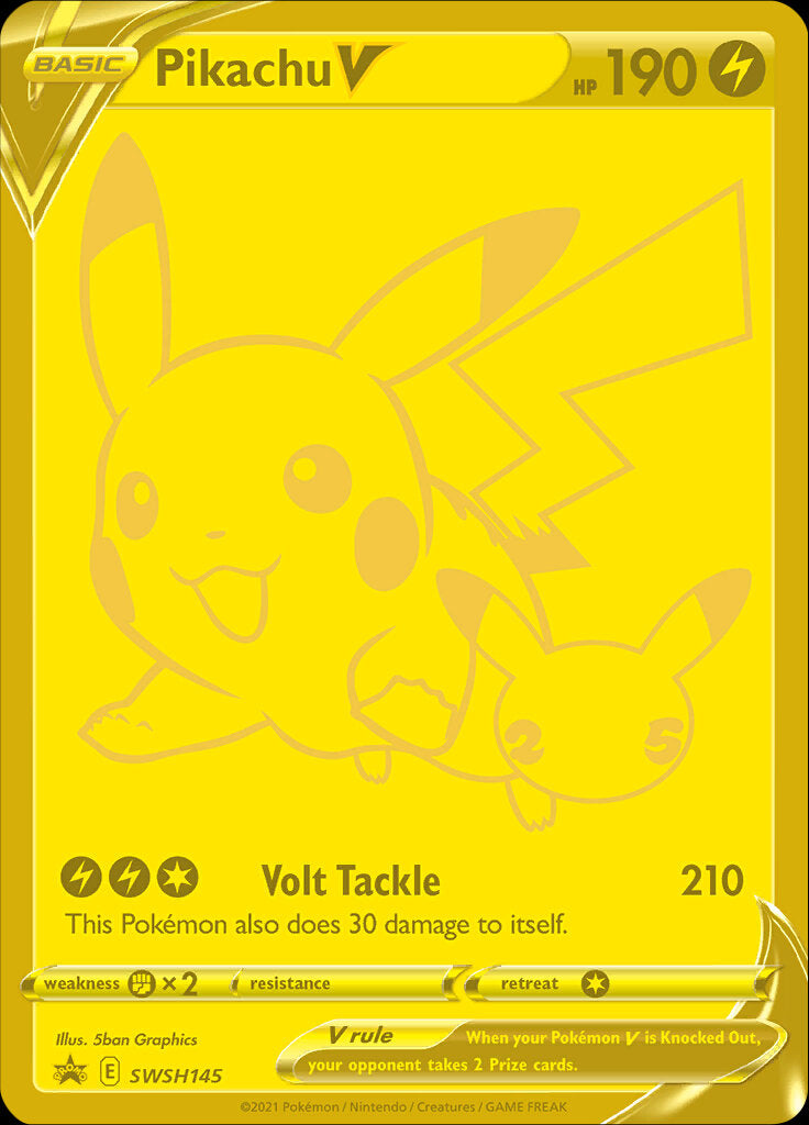 Pikachu V (SWSH145) (Celebrations) [Sword & Shield: Black Star Promos] | Devastation Store