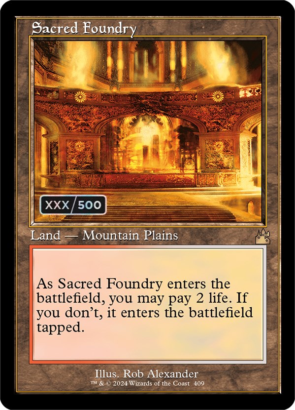 Sacred Foundry (Retro) (Serialized) [Ravnica Remastered] | Devastation Store