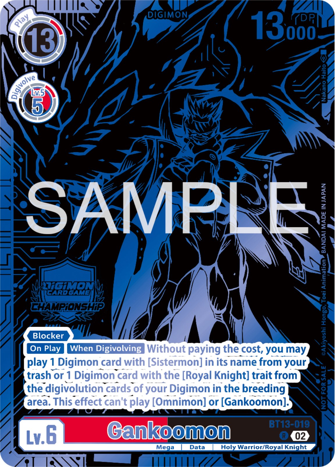 Gankoomon [BT13-019] - BT13-019 (2023 Championship Finals Top 16) [Versus Royal Knights Promos] | Devastation Store