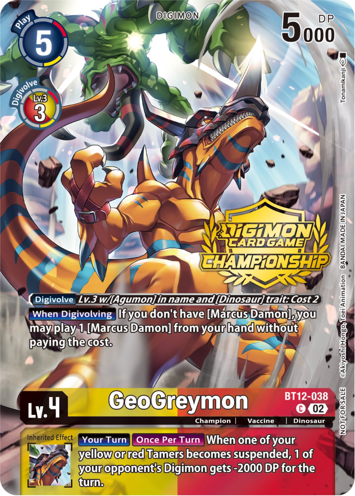 GeoGreymon [BT12-038] (Championship 2023 Tamers Pack) [Across Time Promos] | Devastation Store