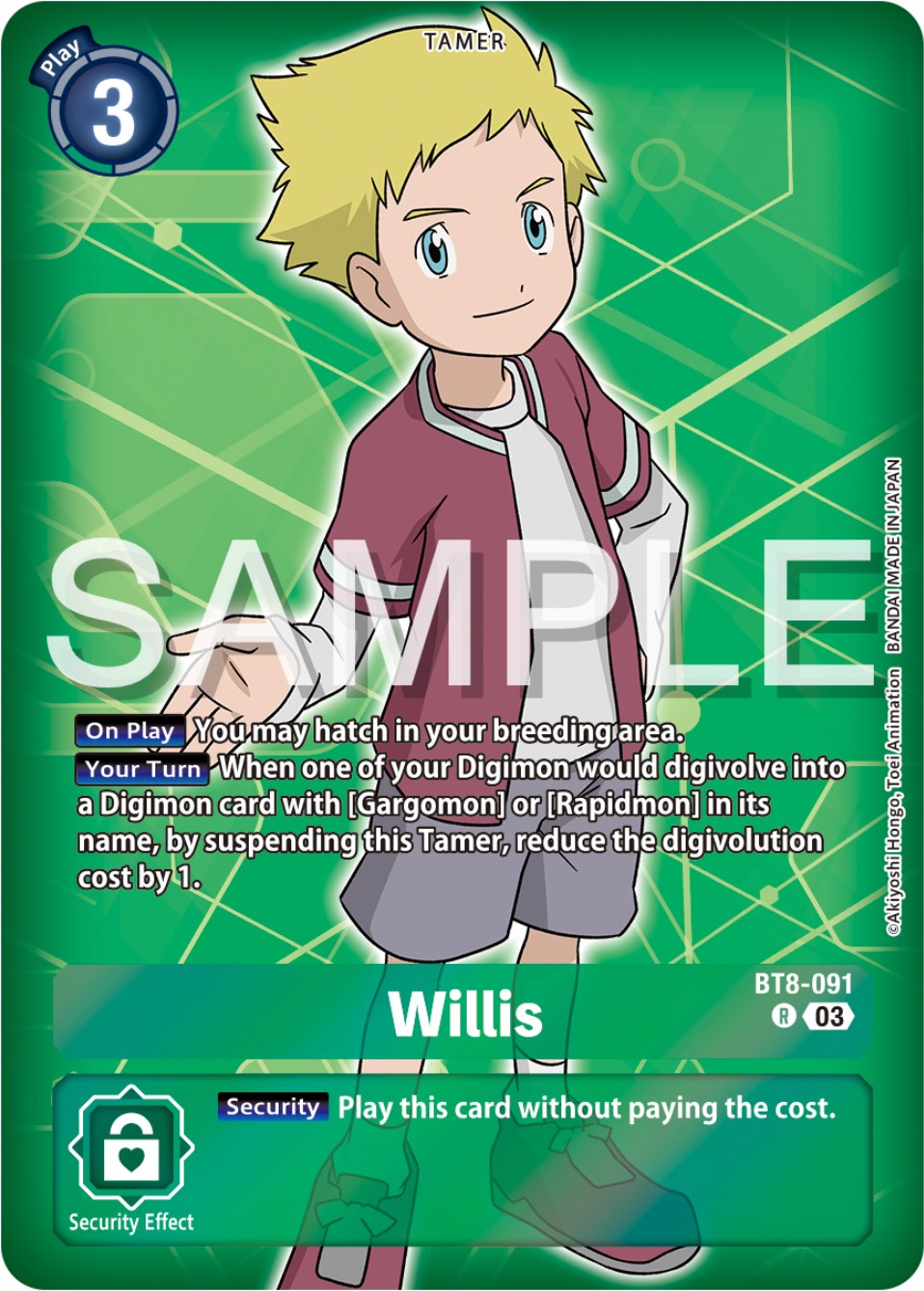 Willis [BT8-091] (Reprint) [Starter Deck: Double Typhoon Advanced Deck Set] | Devastation Store