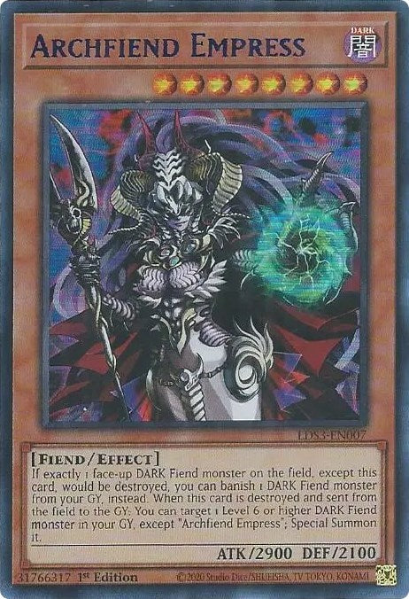 Archfiend Empress (Blue) [LDS3-EN007] Ultra Rare | Devastation Store