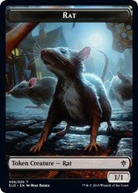 Rat // Food (18) Double-sided Token [Throne of Eldraine Tokens] | Devastation Store