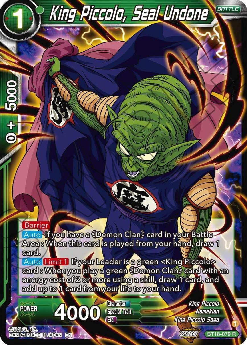 King Piccolo, Seal Undone (BT18-079) [Dawn of the Z-Legends] | Devastation Store