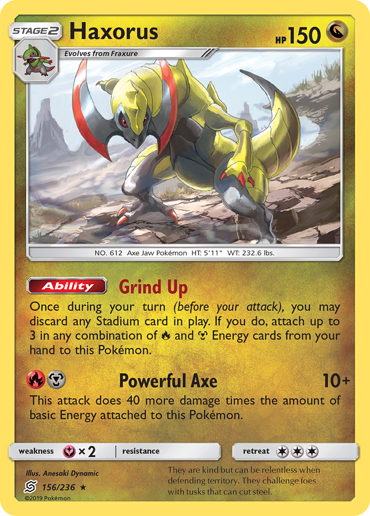 Haxorus (156/236) [Sun & Moon: Unified Minds] | Devastation Store