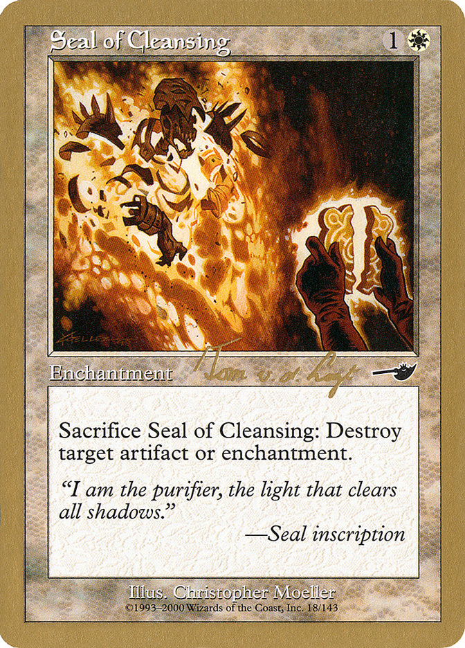 Seal of Cleansing (Tom van de Logt) [World Championship Decks 2000] | Devastation Store