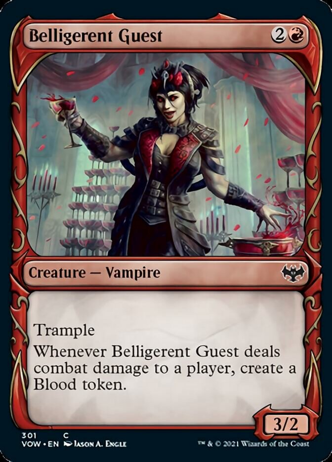 Belligerent Guest (Showcase Fang Frame) [Innistrad: Crimson Vow] | Devastation Store