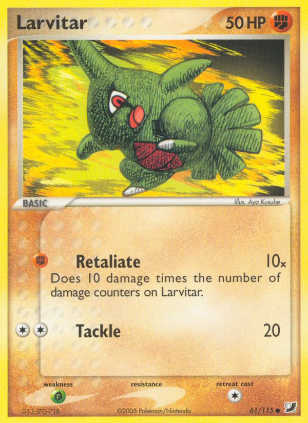 Larvitar (61/115) [EX: Unseen Forces] | Devastation Store
