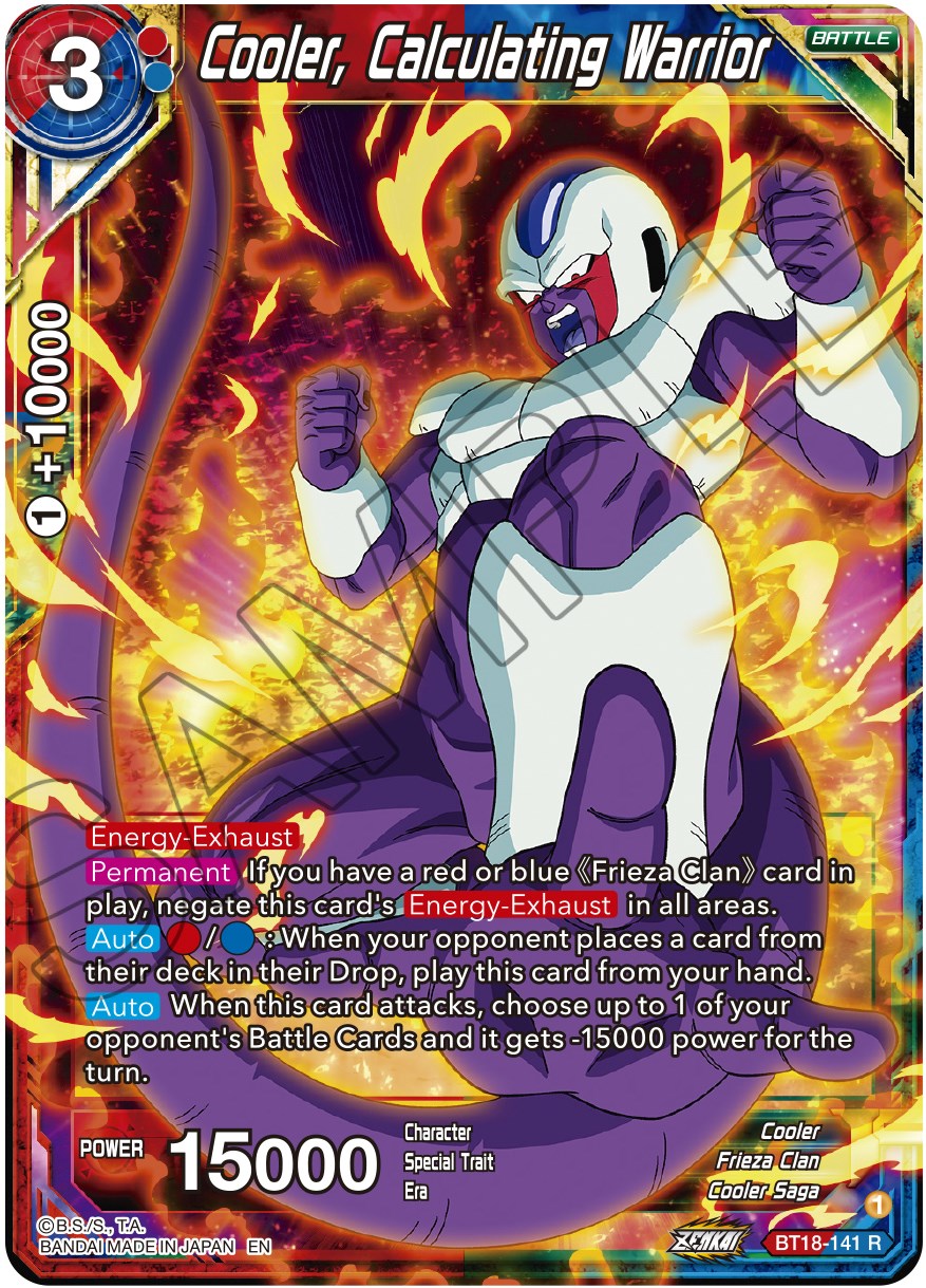 Cooler, Calculated Warrior (BT18-141) [Dawn of the Z-Legends] | Devastation Store