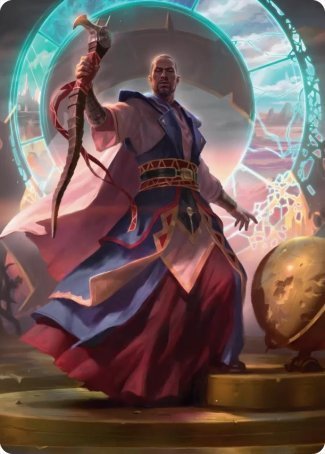 Teferi, Who Slows the Sunset Art Card [Innistrad: Midnight Hunt Art Series] | Devastation Store