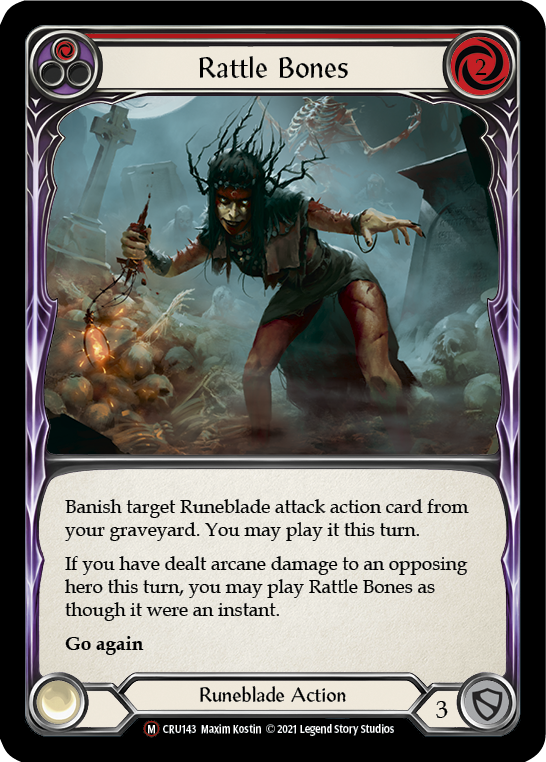 Rattle Bones (Rainbow Foil) [CRU143-RF] Unlimited Rainbow Foil | Devastation Store