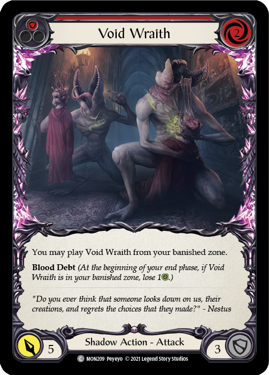 Void Wraith (Red) (Rainbow Foil) [MON209-RF] 1st Edition Rainbow Foil - Devastation Store | Devastation Store