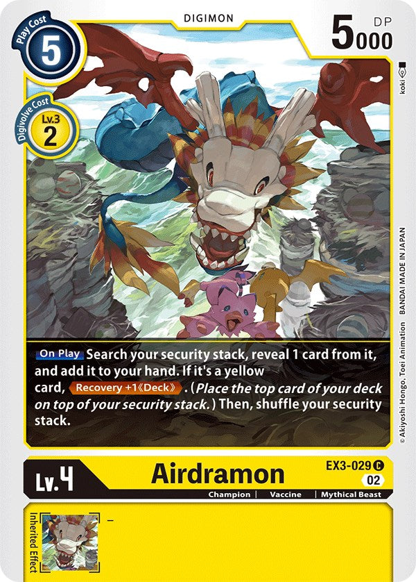 Airdramon [EX3-029] [Draconic Roar] | Devastation Store