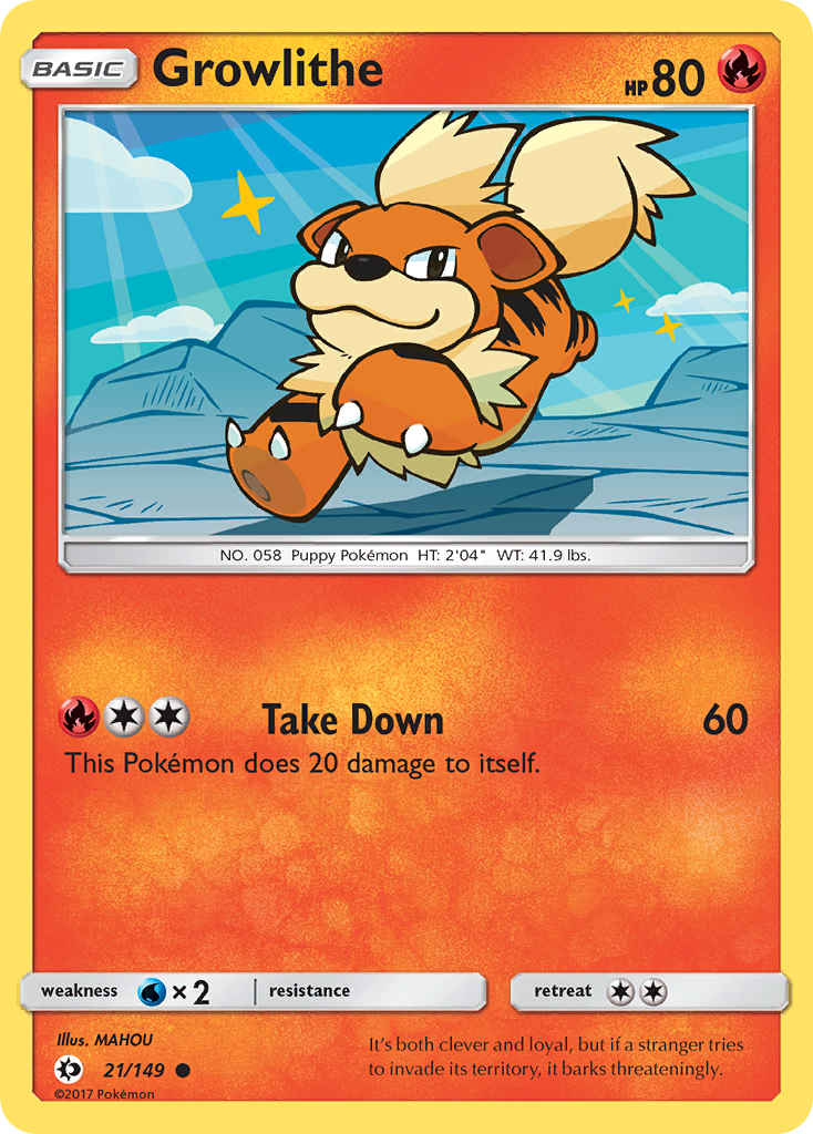 Growlithe (21/149) [Sun & Moon: Base Set] | Devastation Store