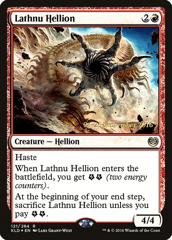 Lathnu Hellion  [Kaladesh Prerelease Promos] | Devastation Store