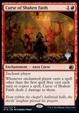 Curse of Shaken Faith (Promo Pack) [Innistrad: Midnight Hunt Promo Pack] | Devastation Store