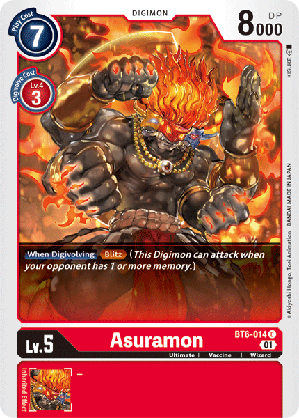 Asuramon [BT6-014] [Double Diamond] | Devastation Store