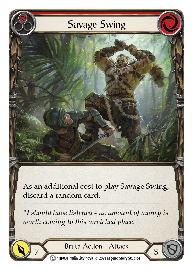 Savage Swing (Red) [1HP031] | Devastation Store