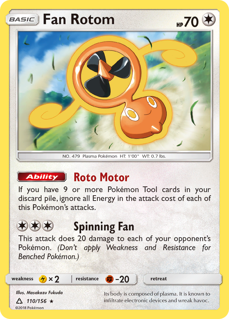 Fan Rotom (110/156) [Sun & Moon: Ultra Prism] | Devastation Store